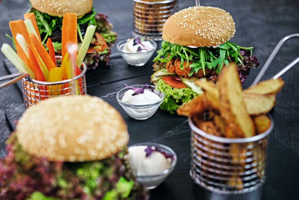 Vegan mushroom burger